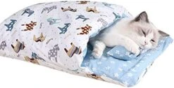 SONGBIRDTH Pet Bed,Cartoon Print Cat Sleeping Bag Removable Cattery Warm Kennel Nest Pet Supplies,Breathable Cotton Blend,Removable Easy To Clean 19 SONGBIRDTH Pet Bed,Cartoon Print Cat Sleeping Bag Removable Cattery Warm Kennel Nest Pet Supplies,Breathable Cotton Blend,Removable Easy To Clean -Pet Products Shop 41B6Mt3RU5L. AC