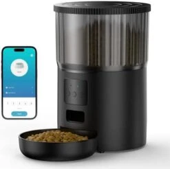 UIOOQ Automatic Cat Feeders WiFi, Timed Dog Feeder With 10S Dining Voice Record, 4L Cat/Dog Food Dispenser With Custom Schedule, Up To 12 Portions 10 Meals Per Day, APP Control(Not Support 5G WiFi) 10 UIOOQ Automatic Cat Feeders WiFi, Timed Dog Feeder With 10S Dining Voice Record, 4L Cat/Dog Food Dispenser With Custom Schedule, Up To 12 Portions 10 Meals Per Day, APP Control(Not Support 5G WiFi) -Pet Products Shop 41BJi 4 T6L. AC
