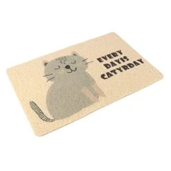 Ipetboom Outdoor Seating Cushions 1pc Pet Cat Litter Mat Outdoor Seat Cushion Cat Matts For Litter Pet Cushion Dog Food Carpet PVC Grey Outdoor+mat