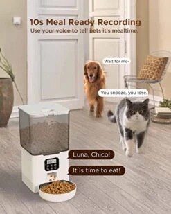 Ciays Automatic Cat Feeders, 5.6L Cat Food Dispenser Up To 20, 4 Meals Per Day, Pet Dry Food Dispenser For Small Medium Cats Dogs, Dual Power Supply & Voice Recorder, Black 9 Ciays Automatic Cat Feeders, 5.6L Cat Food Dispenser Up To 20, 4 Meals Per Day, Pet Dry Food Dispenser For Small Medium Cats Dogs, Dual Power Supply & Voice Recorder, Black -Pet Products Shop 41CHm2s0OOL