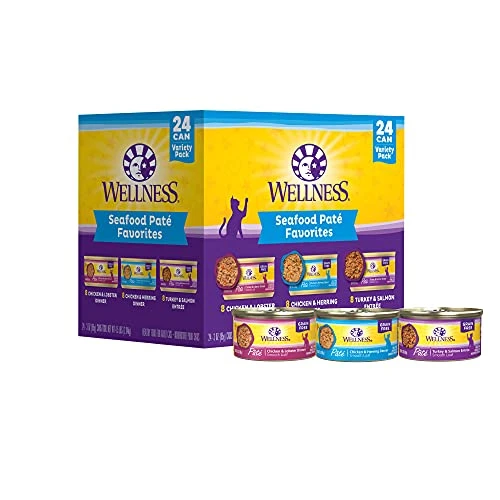 Wellness Complete Health Seafood Pate Favorites Variety Pack, 3 Ounces (Pack Of 24) 3 Wellness Complete Health Seafood Pate Favorites Variety Pack, 3 Ounces (Pack Of 24)