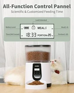 Automatic Cat Feeder, Arspic 4L Auto Cat Food Dispenser With Programmable Timer Feeder And Portion Control Automatic Pet Food Feeder For Small & Medium Cats Dogs With Desiccant Bag & Voice Recorder -Pet Products Shop 41DUEuzi2lL