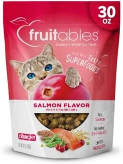 Fruitables Cat Treats – Crunchy Treats For Cats – Healthy Low Calorie Treats Packed With Protein – Free Of Wheat, Corn And Soy – Made With Real Salmon With Cranberry – 30 Ounces -Pet Products Shop 41DcF1EKWBL. AC