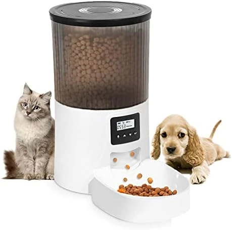 Automatic Cat Feeder 4L, Timed Cat Feeder With Desiccant Bag For Dry Food, Dog Dispenser Portion Control 1-4 Meals Daily, 10s Voice Recorder (4L, Transparent Black) 8 Automatic Cat Feeder 4L, Timed Cat Feeder With Desiccant Bag For Dry Food, Dog Dispenser Portion Control 1-4 Meals Daily, 10s Voice Recorder (4L, Transparent Black) - Image 6
