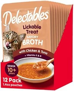 Hartz Delectables Savory Broths Chicken & Veggies Lickable Cat Treat, 12 Pack -Pet Products Shop 41ELDswXLgL. AC