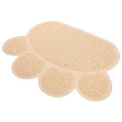 Litter Mat Bowl Shaped Accessory Water Puppies Tray Under Dogs Litter Use Feeding Non- Training Mat Kitten Place Food Daily Paw Indoor Cushion Home Cat For Pet Blanket Pad 4pcs And