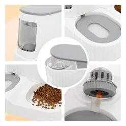 Gravity Pet Feeder And Water Dispenser Set, Automatic Cat Food Dispenser, Automatic Pet Feeder And Water Dispenser 2 In 1Suitable For Tracing Dogs And Pets -Pet Products Shop 41FcNKeI96L