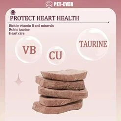 PET-EVER Freeze Dried Cat And Dog Treats Single Ingredient Human Grade Freeze Dried Raw Pork Heart-Rich Taurine Vb Cu,Maintain The Heart,Hair&Skin Care+Cat Food Tasting Pack -Pet Products Shop 41FdFDPChKL