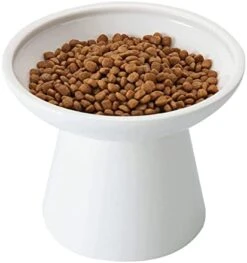 CEEFU Extra Wide Elevated Cat Bowls - Ceramic Cat Food Bowl 6.2" Raised Cat Food Bowls Elevated Shallow Cat Food Dish, Whisker Fatigue, Lead & Cadmium Free, 5" Good Height For Cat Feeding - Pink 17 CEEFU Extra Wide Elevated Cat Bowls - Ceramic Cat Food Bowl 6.2" Raised Cat Food Bowls Elevated Shallow Cat Food Dish, Whisker Fatigue, Lead & Cadmium Free, 5" Good Height For Cat Feeding - Pink -Pet Products Shop 41Grv1z P8L. AC