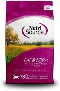 NutriSource Cat & Kitten Food, Made With Chicken And Rice, With Wholesome Grains, 6.6LB, Dry Cat Food -Pet Products Shop 41HAygSZ4yL. AC