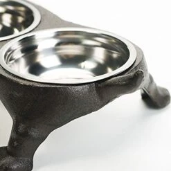 Sungmor Raised Bowls For Dogs - Heavy Duty Non Slip Cast Iron Stands & 2 Stainless Steel Food Dish & Water Bowls - Great Pet Dogs Feeder - Feeding & Watering Station Pet Supplies - 17.1x5.9x5.5 Inch 13 Sungmor Raised Bowls For Dogs - Heavy Duty Non Slip Cast Iron Stands & 2 Stainless Steel Food Dish & Water Bowls - Great Pet Dogs Feeder - Feeding & Watering Station Pet Supplies - 17.1x5.9x5.5 Inch -Pet Products Shop 41HUEKkzIZL