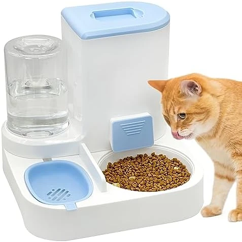 Fhiny Gravity Cat Feeder And Water Dispenser, 2 In 1 Automatic Pet Waterer Detachable Stainless Steel Food Bowls Set Pet Food Storage For Small Dog Puppy Cat Kitten Pet Easy Clean 8 Fhiny Gravity Cat Feeder And Water Dispenser, 2 In 1 Automatic Pet Waterer Detachable Stainless Steel Food Bowls Set Pet Food Storage For Small Dog Puppy Cat Kitten Pet Easy Clean - Image 6
