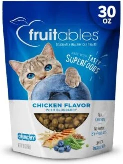Fruitables Cat Treats – Crunchy Treats For Cats – Healthy Low Calorie Treats Packed With Protein – Free Of Wheat, Corn And Soy – Made With Real Salmon With Cranberry – 30 Ounces -Pet Products Shop 41IJB9jKGEL. AC