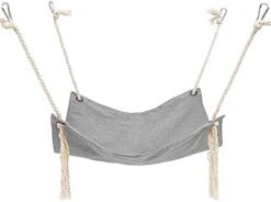 GENERIC Cat Hammocks Bed Pet Cage Hammocks Hanging Soft Pet Bed Pet Supplies For Dogs Bowls (Grey, One Size) -Pet Products Shop 41IMTA33qzL. AC
