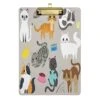 Cute Kitty Cat With Cat Breeds Toys And Food Plastic Clipboard Lovely Cat Kitchen Clipboards Low Profile Clip Boards For Students Office Man Woman Kids Standard A4 Letter Size 12.5x9 Inch Silver