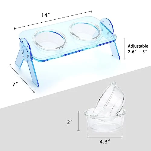 Cat Bowls Elevated For Indoor Cats, Aesthetic Adjustable Raised Cat Bowl With Stand For Kitten, Adult Cats, Senior Cats 6 Cat Bowls Elevated For Indoor Cats, Aesthetic Adjustable Raised Cat Bowl With Stand For Kitten, Adult Cats, Senior Cats - Image 4