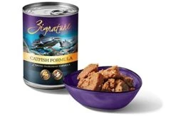 Zignature Catfish Grain Free Wet Dog Food Cans. 12 Pack Case. 13 Oz. Ea. High Protein Grain Free Wet Dog Food