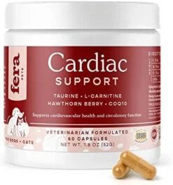 Fera Pets Cardiac Support Supplement For Dogs And Cats, Improves Blood Flow, Energy – With Taurine, CoQ10, Organic Hawthorn Berry, Supports Cardiovascular Heart Health – 60 Capsules 14 Fera Pets Cardiac Support Supplement For Dogs And Cats, Improves Blood Flow, Energy – With Taurine, CoQ10, Organic Hawthorn Berry, Supports Cardiovascular Heart Health – 60 Capsules -Pet Products Shop 41IcbOb2mRL. AC