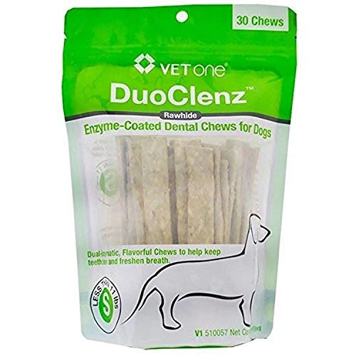 VetOne DuoClenz EnzymeCoated Dog Dental Hygiene Chews For Small Dogs - Clean Teeth & Freshen Breath - 30 Count 3 VetOne DuoClenz EnzymeCoated Dog Dental Hygiene Chews For Small Dogs - Clean Teeth & Freshen Breath - 30 Count