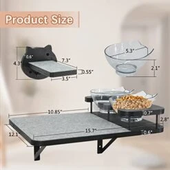 Cat Wall Shelves, Cat Shelves And Perches For Wall, Cat Shelves Wall Mount, Cat Wall Furniture With 3 Cat Wall Steps, Cat Climbing Shelf Cat Scratch Post, Cat Wall Shelf With 2 Cat Food Shelf -Pet Products Shop 41JRECMSU2L