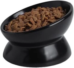 KITCHENLESTAR Cat Food Bowl 6", Elevated Tilted Cat Bowl, Raised Cat Bowls For Adult Cats Or Dogs, Ceramic Pet Food Water Dish 8 Oz, (White) 14 KITCHENLESTAR Cat Food Bowl 6", Elevated Tilted Cat Bowl, Raised Cat Bowls For Adult Cats Or Dogs, Ceramic Pet Food Water Dish 8 Oz, (White) -Pet Products Shop 41Jl0alTifL. AC
