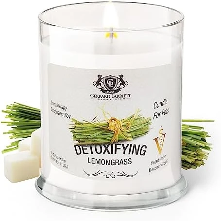 Gerrard Larriett - Deodorizing Soy Candles For Pets, Scented Candles For Removing Pet/Household Odors, Lasts Up To 40 Hours, White Candles For Home Scented With De-Stress Lavender & Chamomile Fragrance, 10 Oz 9 Gerrard Larriett - Deodorizing Soy Candles For Pets, Scented Candles For Removing Pet/Household Odors, Lasts Up To 40 Hours, White Candles For Home Scented With De-Stress Lavender & Chamomile Fragrance, 10 Oz - Image 7