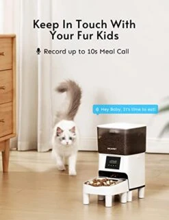 WUIPET Elevated Automatic Cat Feeders - 17 Cups Auto Pet Dry Food Dispenser For Cats And Dogs - Raised Programmable Timed Cat Feeder With Voice Recorder - 4 Meals Per Day And Portion Control 12 WUIPET Elevated Automatic Cat Feeders - 17 Cups Auto Pet Dry Food Dispenser For Cats And Dogs - Raised Programmable Timed Cat Feeder With Voice Recorder - 4 Meals Per Day And Portion Control -Pet Products Shop 41KGIZIP17L