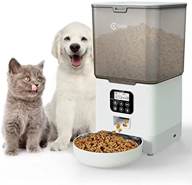 Ciays Automatic Cat Feeders, 5.6L Cat Food Dispenser Up To 20, 4 Meals Per Day, Pet Dry Food Dispenser For Small Medium Cats Dogs, Dual Power Supply & Voice Recorder, Black 7 Ciays Automatic Cat Feeders, 5.6L Cat Food Dispenser Up To 20, 4 Meals Per Day, Pet Dry Food Dispenser For Small Medium Cats Dogs, Dual Power Supply & Voice Recorder, Black - Image 5