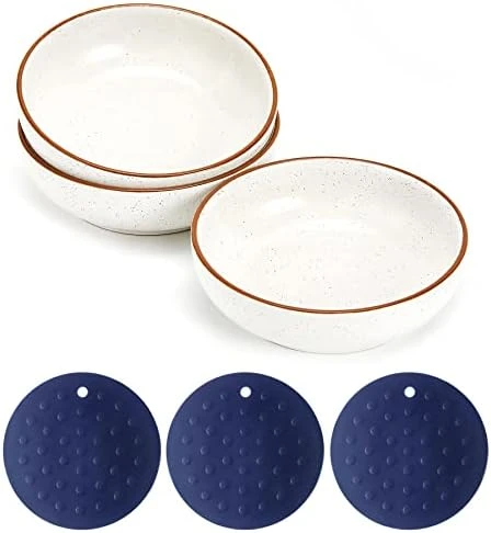 Howise 6inch Ceramic Cat Bowls With Non-Slip Mat | 3 Cat Dishes For Food And Water Set | Wide Shallow Cat Bowl Relief Whisker Fatigue | Cat Food Bowl Pet Kitten Bowl, White Cat Dish 10 Howise 6inch Ceramic Cat Bowls With Non-Slip Mat | 3 Cat Dishes For Food And Water Set | Wide Shallow Cat Bowl Relief Whisker Fatigue | Cat Food Bowl Pet Kitten Bowl, White Cat Dish - Image 8