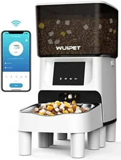 WUIPET Elevated Automatic Cat Feeders - 17 Cups Auto Pet Dry Food Dispenser For Cats And Dogs - Raised Programmable Timed Cat Feeder With Voice Recorder - 4 Meals Per Day And Portion Control 15 WUIPET Elevated Automatic Cat Feeders - 17 Cups Auto Pet Dry Food Dispenser For Cats And Dogs - Raised Programmable Timed Cat Feeder With Voice Recorder - 4 Meals Per Day And Portion Control -Pet Products Shop 41LjTXvQZIL. AC