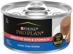 Purina Pro Plan Sensitive Skin And Stomach Cat Food Wet Pate, Sensitive Skin And Stomach Arctic Char Entree - (24) 3 Oz. Pull-Top Cans -Pet Products Shop 41MqDN6HrQL. AC