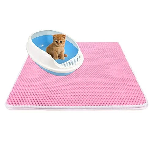 Asdf586io Pets Public Accessories, Dual Layer Waterproof Honeycomb Non-Slip Cat Litter Mat Floor Pad Pet Supply - Pink 30x30cm 3 Asdf586io Pets Public Accessories, Dual Layer Waterproof Honeycomb Non-Slip Cat Litter Mat Floor Pad Pet Supply - Pink 30x30cm