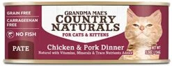 Grandma Mae'S 79700187 5.5 Oz Grain Free Pork & Chicken Dinner Cat Food (24 Pack), One Size
