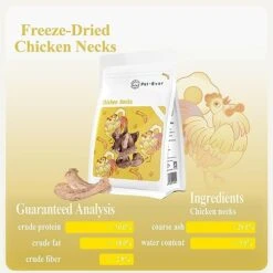 PET-EVER Freeze Dried Raw Cat And Dog Treats Single Ingredient HypoallergenicHumanely Raised Factory Made,Freeze Dried Chicken Necks,3.5oz -Pet Products Shop 41OSHzi9ihL