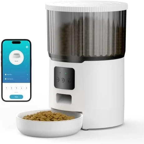 UIOOQ Automatic Cat Feeders WiFi, Timed Dog Feeder With 10S Dining Voice Record, 4L Cat/Dog Food Dispenser With Custom Schedule, Up To 12 Portions 10 Meals Per Day, APP Control(Not Support 5G WiFi) 7 UIOOQ Automatic Cat Feeders WiFi, Timed Dog Feeder With 10S Dining Voice Record, 4L Cat/Dog Food Dispenser With Custom Schedule, Up To 12 Portions 10 Meals Per Day, APP Control(Not Support 5G WiFi) - Image 5