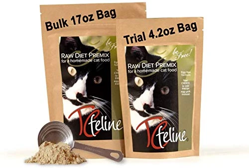 TCfeline RAW Cat Food Premix/Supplement To Make A Homemade, All Natural, Grain Free, Holistic Diet – Original Version With No Liver (Trial 4.2 Oz) Egg Free Formula 3 TCfeline RAW Cat Food Premix/Supplement To Make A Homemade, All Natural, Grain Free, Holistic Diet – Original Version With No Liver (Trial 4.2 Oz) Egg Free Formula
