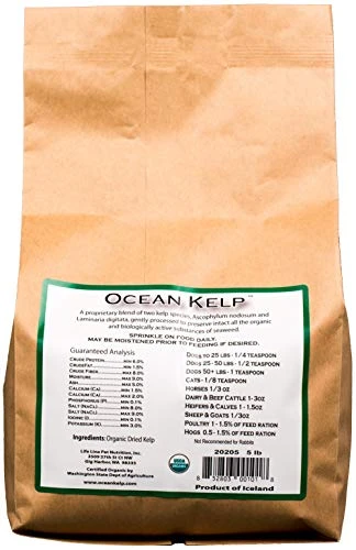 Life Line Pet Nutrition Organic Ocean Kelp Supplement For Skin & Coat, Digestion In Dogs & Cats, 5lb (20205) 4 Life Line Pet Nutrition Organic Ocean Kelp Supplement For Skin & Coat, Digestion In Dogs & Cats, 5lb (20205) - Image 2