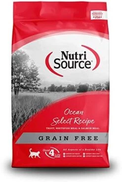 NutriSource Grain-Free Cat Food, Made With Ocean Select, Trout, Whitefish, And Salmon Meal, 6.6LB, Dry Cat Food 5 NutriSource Grain-Free Cat Food, Made With Ocean Select, Trout, Whitefish, And Salmon Meal, 6.6LB, Dry Cat Food -Pet Products Shop 41Q1gvzdvUL. AC