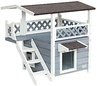 ACQUIRE Cat House For Outdoor Cats Weatherproof With Escape Door For Outdoor Backyard Gardens 6 ACQUIRE Cat House For Outdoor Cats Weatherproof With Escape Door For Outdoor Backyard Gardens - Image 4