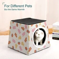 Indoor Cat House Cat Bed Cat Sofa Printed Cat Cube With Small Pillow For Kitty Small Dogs Food Chicken Glove -Pet Products Shop 41RPYkVXkqL