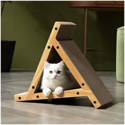 JYDQM Cats Scratcher Lounge Wooden Frame Cat Scratching Board Furniture Protection Detachable Indoor Scratchers (Color : A, Size : One Size) -Pet Products Shop 41ShtE15ShL. AC