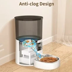 Automatic Cat Feeder 4L, Timed Cat Feeder With Desiccant Bag For Dry Food, Dog Dispenser Portion Control 1-4 Meals Daily, 10s Voice Recorder (4L, Transparent Black) 11 Automatic Cat Feeder 4L, Timed Cat Feeder With Desiccant Bag For Dry Food, Dog Dispenser Portion Control 1-4 Meals Daily, 10s Voice Recorder (4L, Transparent Black) -Pet Products Shop 41T3cMoC4LL