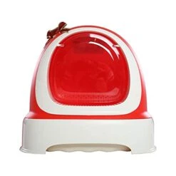 Luckxuan Cat Litter Box Cat Litter Bowl Full Closed Drawer Cat Food Cat Toilet Large Cat Sand Bowl Anti-Splashing Cat Pot Pot Pull Deodorant Cats Litter Pan (Color : Red)