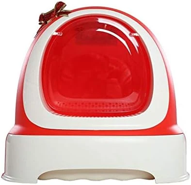 Luckxuan Cat Litter Box Cat Litter Bowl Full Closed Drawer Cat Food Cat Toilet Large Cat Sand Bowl Anti-Splashing Cat Pot Pot Pull Deodorant Cats Litter Pan (Color : Red) 7 Luckxuan Cat Litter Box Cat Litter Bowl Full Closed Drawer Cat Food Cat Toilet Large Cat Sand Bowl Anti-Splashing Cat Pot Pot Pull Deodorant Cats Litter Pan (Color : Red) - Image 5