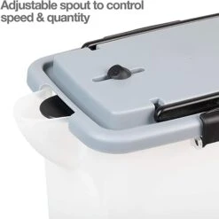 PetFusion BetterBin Portable Litter Storage Bin Container (16.5 X 11.7 X 19 Lwh) | Holds Up To 25 Lbs/10 Gallons; Great For Dry Dog & Cat Food | Adj Spout, Back & Top Handles, Heavy Duty Wheels -Pet Products Shop 41Th0chTCXL