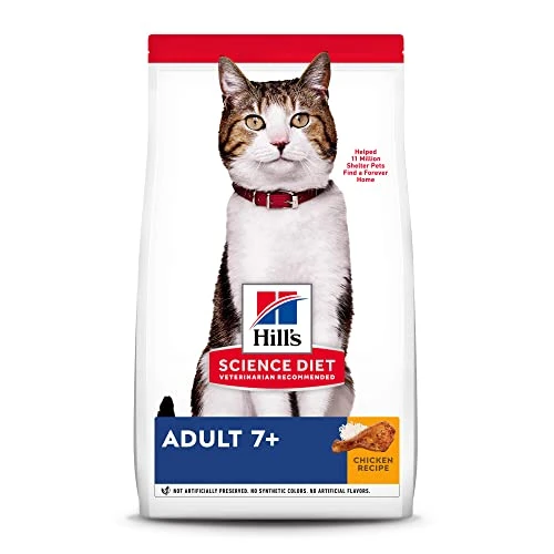 Hill's Science Diet Dry Cat Food, Adult 7+ For Senior Cats, Chicken Recipe, 7 Lb. Bag 3 Hill's Science Diet Dry Cat Food, Adult 7+ For Senior Cats, Chicken Recipe, 7 Lb. Bag
