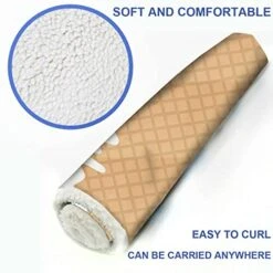 GENERIC Yellow Ultra Soft Thick Flannel Dog Cat Bed Mats Breakfast Food Cartoon Like Image Soft Warm Puppy Blanket Cover Dog Cat Fluffy Fur Blanket Sleep Fast Food Dessert 22" X 28" -Pet Products Shop 41TvP7FFS2L