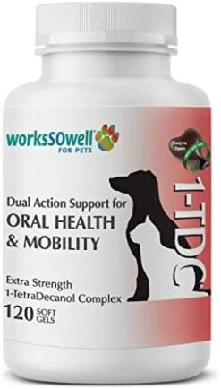 WorksSoWell 1TDC Dual Action Natural Support – 60 Twist Off Soft Gels | Delivers 4 Health Benefits For Dogs & Cats | Supports Oral, Hip & Joint Health, Muscle & Stamina Recovery, Skin & Coat Health -Pet Products Shop 41UIFmMkSZL. AC