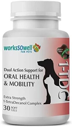 WorksSoWell 1TDC Dual Action Natural Support – 60 Twist Off Soft Gels | Delivers 4 Health Benefits For Dogs & Cats | Supports Oral, Hip & Joint Health, Muscle & Stamina Recovery, Skin & Coat Health -Pet Products Shop 41UNib7BBL. AC