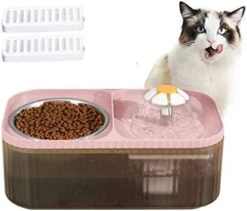 Suertree Cat Fountain Water Bowl Stainless Steel, 101oz/3L Automatic Pet Water Fountain, Dog Water Dispenser Cat Feeding Watering Supplies With 2 Filters For Cats, Dogs, Pets Blue -Pet Products Shop 41Ur9CcfATL. AC